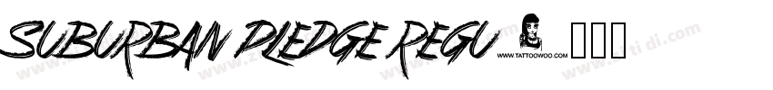 Suburban Pledge Regu字体转换